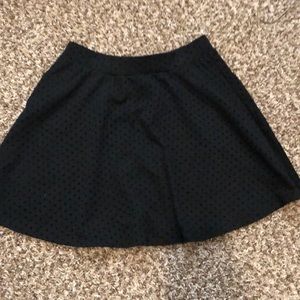 Black mini skirt